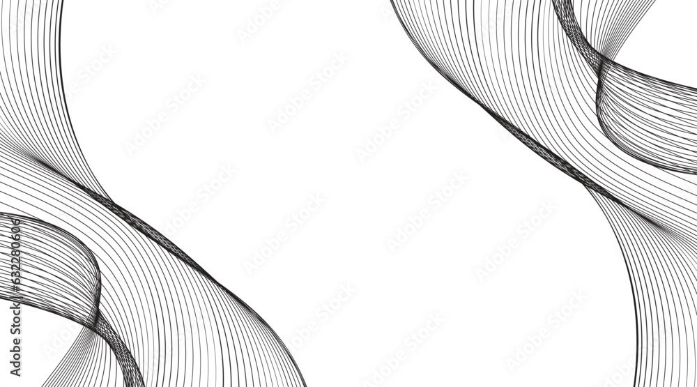 Poster abstract background with business lines. curve wave seamless pattern. line art striped graphic templ