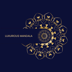 Luxurious Mandala Design template background design vector layout.