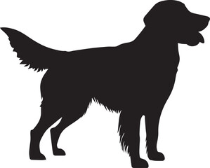 Golden Retriever Dog Vector silhouette