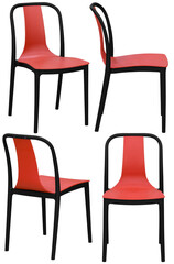 Designer modern chair for home or cafe. Isolated from the background. Interior element. From different angles