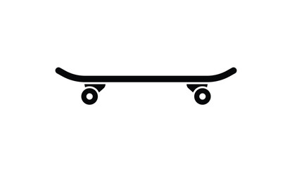 simple skateboard symbol side view