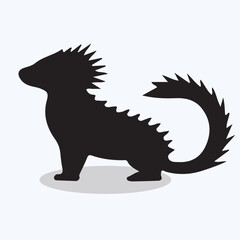 Axolotl silhouettes and icons. Black flat color simple elegant Axolotl animal vector and illustration.	