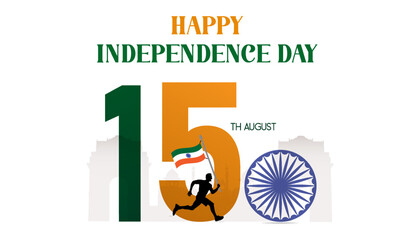 India independence day. banner, vector illustration of 15th August. banner design. poster. template. social media Posts. vector. 15th august. happy independence day. independence day India. 
