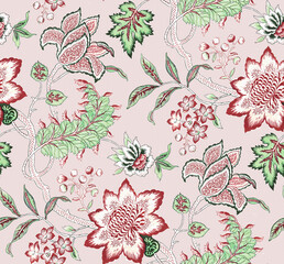 Seamless traditional Indian motif pattern 