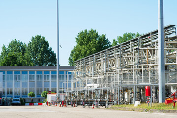 Industrial installation at petrol and oil storage location in Arnhem in the Netherlands