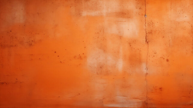 old grungy orange concrete cement background, cracked worn down orange concrete/cement texture, made with Generative AI