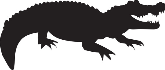 Alligator vector silhouette