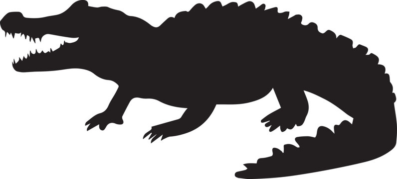 Alligator vector silhouette