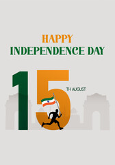 15th August India Independence Day Social Media Story vector illustration of 15th August. story design. poster. template. social media Posts. vector. 15th august. happy indepen