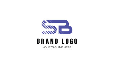 SB brand, creative, lining design company, BLUE logo design.
