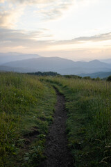 Last Evening Light at Max Patch in the Mountains of Western North Carolina