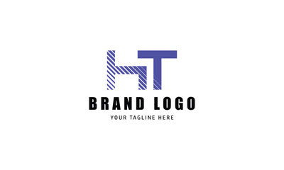 HT brand, creative, lining design company, BLUE logo design.