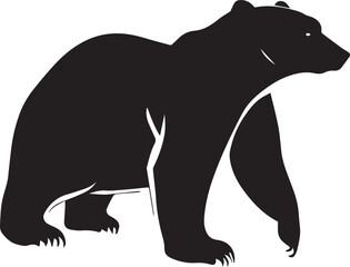 Polar bear vector silhouette illustration