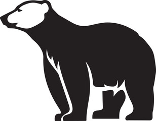 Polar bear vector silhouette illustration
