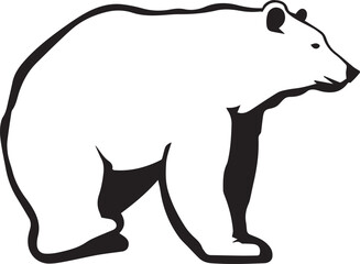 Polar bear vector silhouette illustration