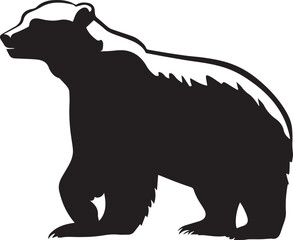 Polar bear vector silhouette illustration