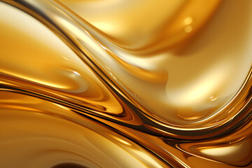 Golden abstract background with waves