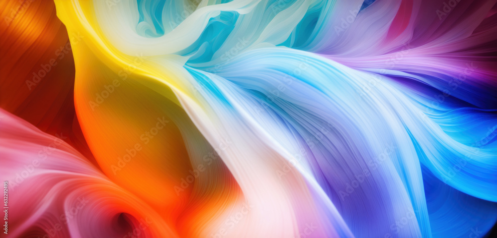 Aufkleber colorful abstract waves and dynamic vibrant background. vibrant abstract waves, a dynamic play of co