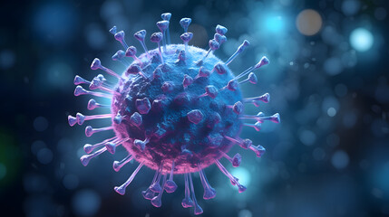 Covid-19 virus in style of photorealistic details