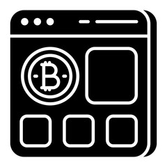 Premium download icon of bitcoin website
