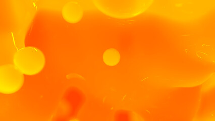 orange honey color reflecting slight soft elements background - abstract 3D illustration