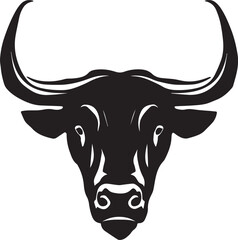 Bull Head vector silhouette Illustration