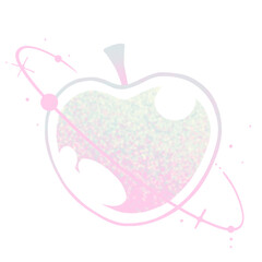 Dreamy Gradients Grain Green and Pink Cherry with Pink Star Ring