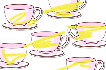 set of tea cups - 632297497
