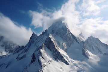 Fototapeta na wymiar Schneebedeckte Berge