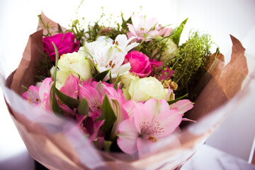 Bouquet of flowers with dominate of pink/