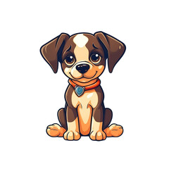 Fototapeta premium Cute Puppy Dog No Background Image Applicable to any Context Perfect for Print on Demand Merchandise