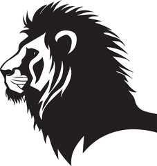 Lion vector silhouette, Big lion vector silhouette illustration