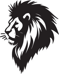 Fototapeta na wymiar Lion vector silhouette, Big lion vector silhouette illustration