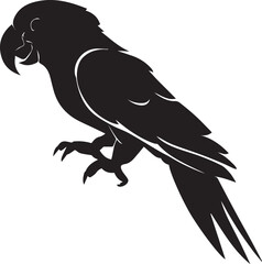 Parrot vector silhouette illustration