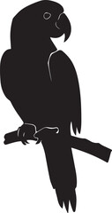 Parrot vector silhouette illustration