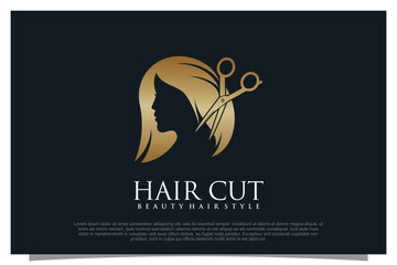 Haircut logo design element vector for your business