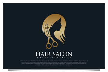 Haircut logo design element vector for your business