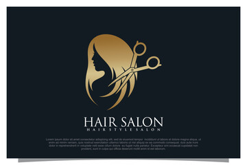 Haircut logo design element vector for your business