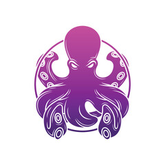 Octopus logo design element vector for your business
