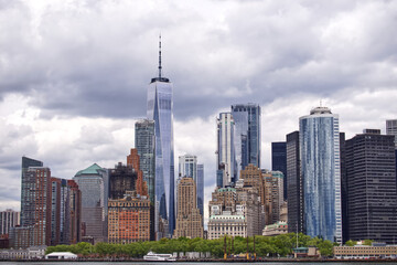 Fototapeta na wymiar Skyscrapers panoramic view in New York City