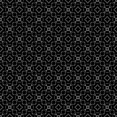 Black and white seamless pattern texture. Greyscale ornamental graphic design. Mosaic ornaments. Pattern template. Vector illustration. EPS10.