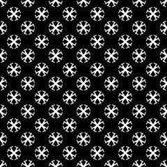 Black and white seamless pattern texture. Greyscale ornamental graphic design. Mosaic ornaments. Pattern template. Vector illustration. EPS10.