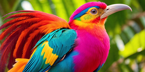 Obraz premium Tropical bird in wild jungle