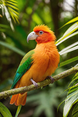 Obraz premium Tropical bird in wild jungle