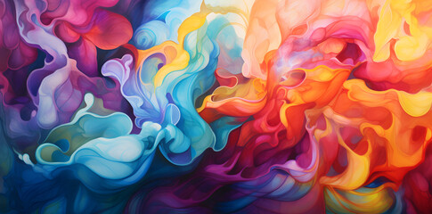 Colorful watercolor ink paint splash background