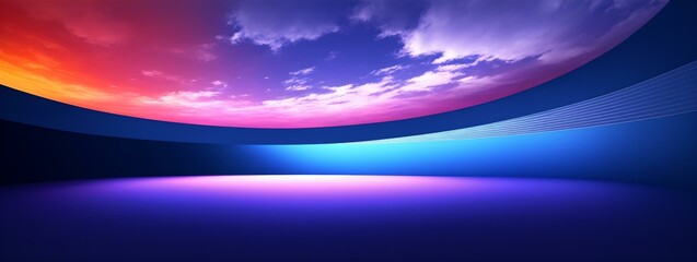 Fototapeta premium A vibrant and dreamy sky filled with colorful clouds