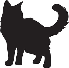 Cat vector silhouette