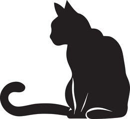 Cat vector silhouette