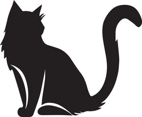 Cat vector silhouette