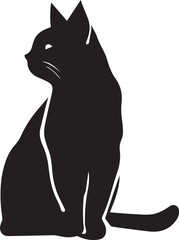 Cat vector silhouette